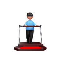 3d Renderização alegre masculino personagem vestindo vr óculos. png