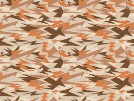 Camouflage brown military fabric seamless background. Abstract pattern for army, fashion cloth textile vector