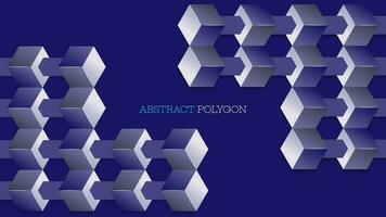 abstract blue color polygon background design vector