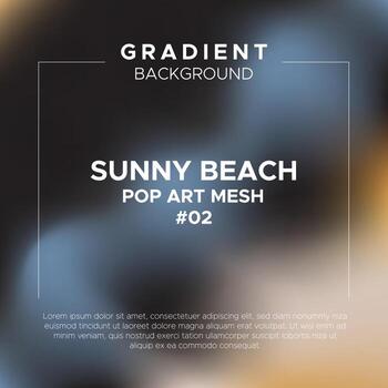Sunny Beach Pop Art Gradient Mesh Background vector
