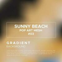 Sunny Beach Pop Art Gradient Mesh Background Set vector
