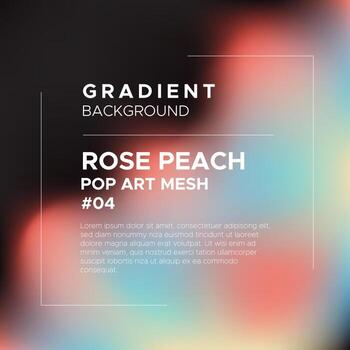 Rose Peach Pop Art Gradient Mesh Background vector