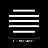 Fog white linear ui icon for dark theme. Visible cloud of tiny water droplets. Vector line pictogram. Isolated user interface symbol for night mode. Editable stroke