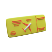 Airplane Ticket, 3D Render. png