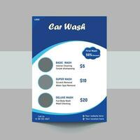 A4 Car Wash And Cleaning Service cover template for a report and brochure design, flyer, leaflets decoration for printing and presentation vector Template