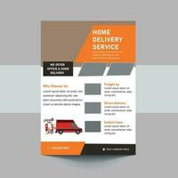 fast and reliable delivery service flyer. fast delivery service flyer, poster, leaflet template. need to send something poster flyer design. vector