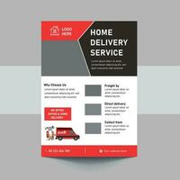 fast and reliable delivery service flyer. fast delivery service flyer, poster, leaflet template. need to send something poster flyer design. vector