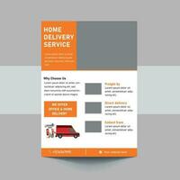 fast and reliable delivery service flyer. fast delivery service flyer, poster, leaflet template. need to send something poster flyer design. vector