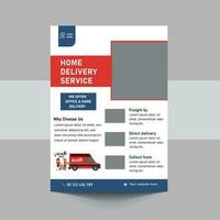 fast and reliable delivery service flyer. fast delivery service flyer, poster, leaflet template. need to send something poster flyer design. vector