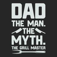 BBQ funny Gifts For Dad vector