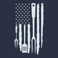 American flag  BBQ Barbeque Smoker funny gift T-Shirt vector