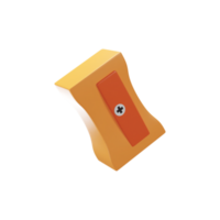 3D Style Yellow Color Sharpener. png