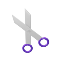 3D Render of Scissor Icon png