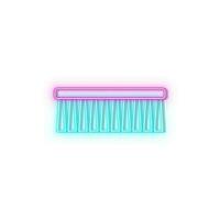 Bristle brush cleaning icon brick wall and white background. vector
