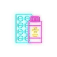 Drugs medical medicine icon brick wall and white background. vector