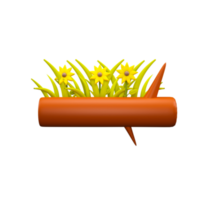 3D Rendering of Floral Branch. png
