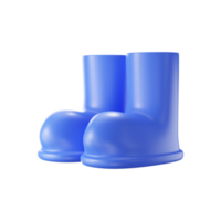 3D Render of Blue Boots. png