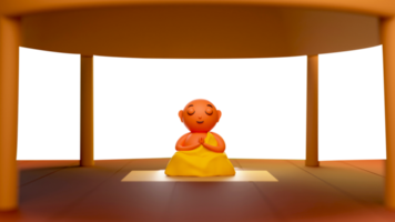 3d rendere di indiano saggio meditando. png