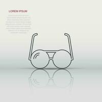 Vector sunglasses icon in flat style. Eyewear sign illustration pictogram. Sunglasses business concept.