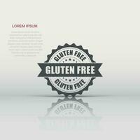 Gluten free grunge rubber stamp. Vector illustration on white background. Business concept no gluten healthy stamp pictogram.