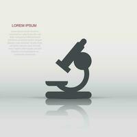 Microscope lab icon. Vector illustration. Business concept microscope pictogram.