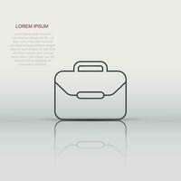 Vector suitcase icon in flat style. Luggage sign illustration pictogram. Bag business concept.