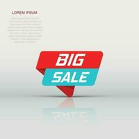 Big sale banner badge icon. Vector illustration. Business concept big sale pictogram.