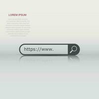 Address and navigation bar icon. Vector illustration. Business concept search www http pictogram.