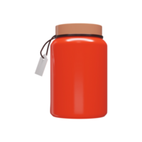 3D Render of Orange Jar. png