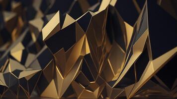 Abstract gold crystal background faceted texture photo