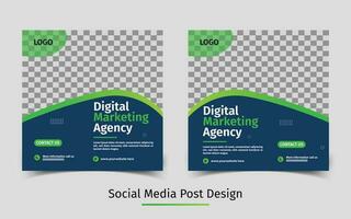 Corporate Social Media Poster Design vector