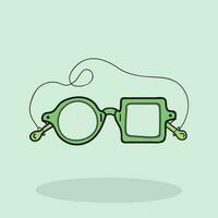 funny glasses of different shapes vector design