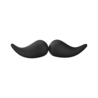 3D Render of Moustache Element. png