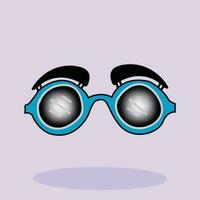 funny glasses of different shapes vector design