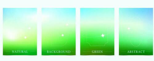 Natural gradient background with sky and grass vector