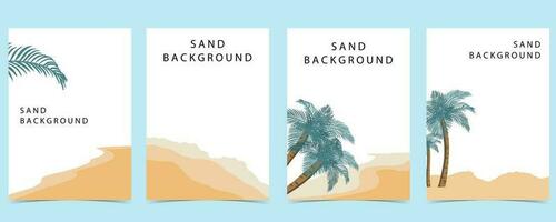 Beach postcard with sun,sea and sky on whte background vector