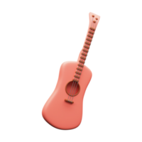 isoliert 3d Rendern rot Gitarre. png