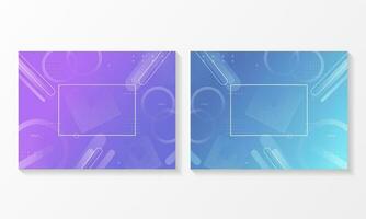 Abstract Geometric Dynamic Background In Two Color Options. vector