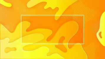 Yellow and Orange abstract fluid art or liquid flowing background. vector