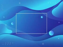 Glossy Blue Abstract Wave Background. vector