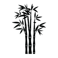 Creative bamboo Tree black and white png for free