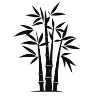 bambou arbre noir et blanc transparent Contexte gratuit png