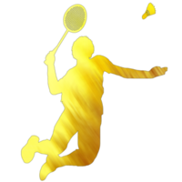 icon player badminton doing smash technique png