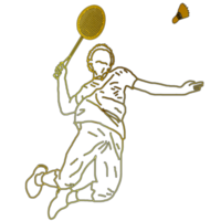 icon player badminton doing smash technique png