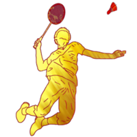 icon player badminton doing smash technique png