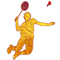 Symbol Spieler Badminton tun Smash Technik png