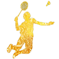 Symbol Spieler Badminton tun Smash Technik png