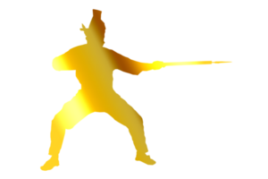 icon Malay Nusantara warrior movement pattern with hold spear png