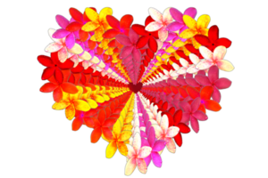 flower form love heart png