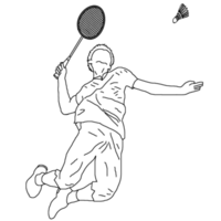 icon player badminton doing smash technique png